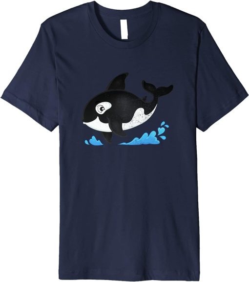 Cute Ocean Orca Design Funny Sea Animal Whale Men Women Premium T-Shirt