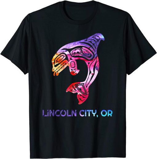 Lincoln City Oregon Native American Orca Killer Whale T-Shirt