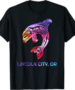 Lincoln City Oregon Native American Orca Killer Whale T-Shirt