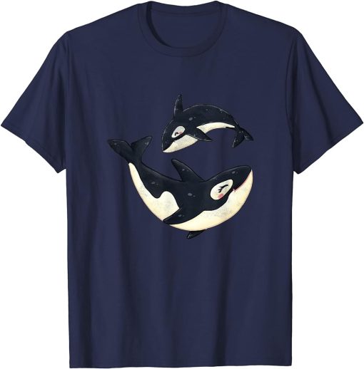 Cute Orca Sea Animal Whale Orcas Lover Cool Men Women T-Shirt