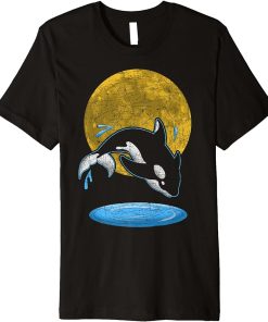 Moonlight Killer Whale Animal Lover Ocean Animal Orca Premium T-Shirt