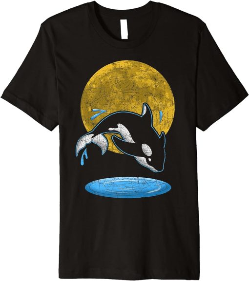 Moonlight Killer Whale Animal Lover Ocean Animal Orca Premium T-Shirt