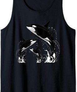 Killer Whale. Jumping Orca Killer Whales Tank Top