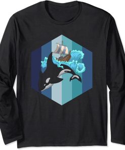 Sailing Gift Killer Whale Underwater Ocean Animal Orca Long Sleeve T-Shirt