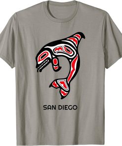 San Diego, California Native American Orca Killer Whale T-Shirt