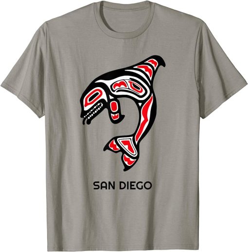 San Diego, California Native American Orca Killer Whale T-Shirt