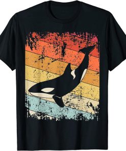 Retro Killer Whale Shirt Vintage Orca Whale Tee Orca Lover T-Shirt