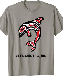 Clearwater, Washington Native American Orca Killer Whales T-Shirt